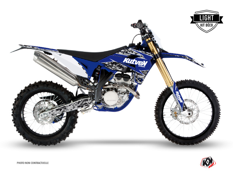 Kit Déco Moto Cross Predator Sherco 250 SEF R Noir Bleu LIGHT