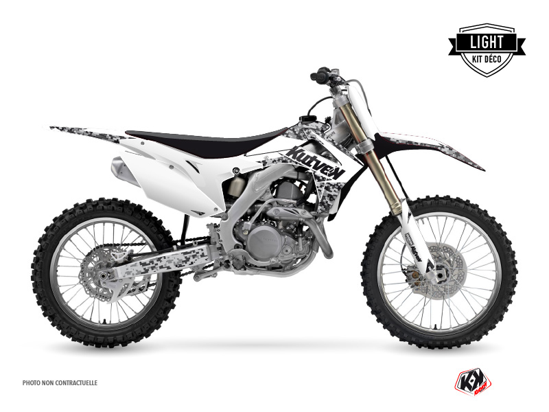 Honda 250 CRF Dirt Bike Predator Graphic Kit White LIGHT