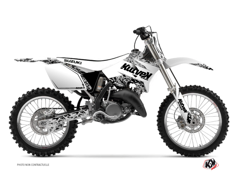 Kit Déco Moto Cross Predator Suzuki 250 RM Blanc