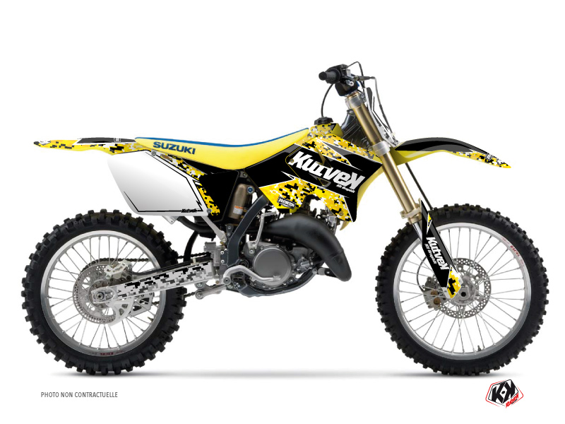 Kit Déco Moto Cross Predator Suzuki 250 RM Noir Jaune