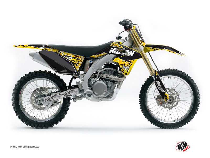 Suzuki 250 RMZ Dirt Bike Predator Graphic Kit Black Yellow