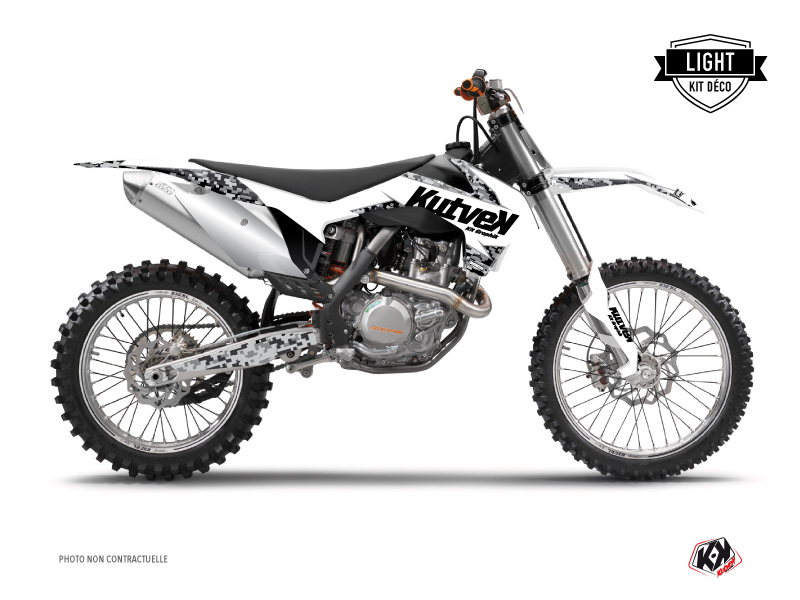 KTM 250 SX Dirt Bike Predator Graphic Kit White LIGHT