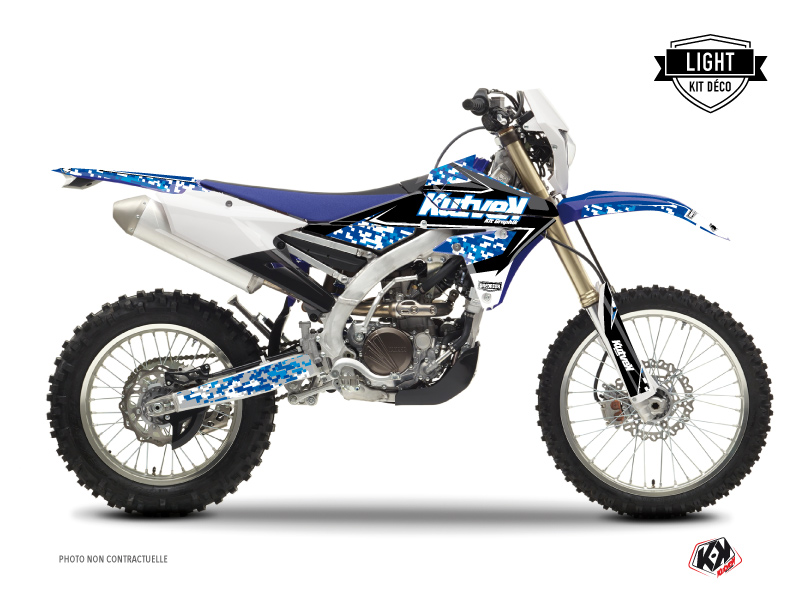 Yamaha 250 WRF Dirt Bike Predator Graphic Kit Blue LIGHT