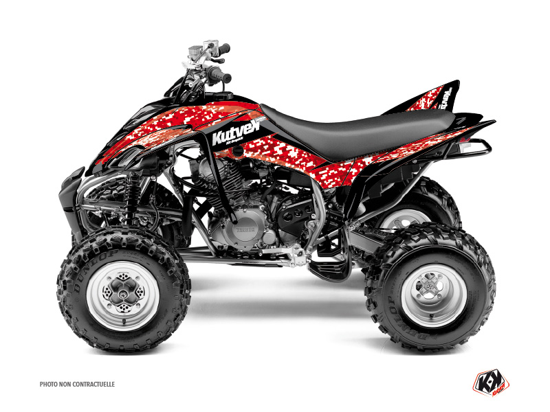 Yamaha 350 Raptor ATV Predator Graphic Kit Red