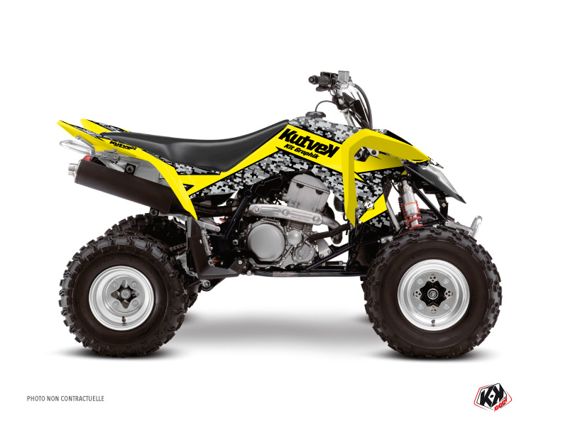 Suzuki 400 LTZ IE ATV Predator Graphic Kit Yellow