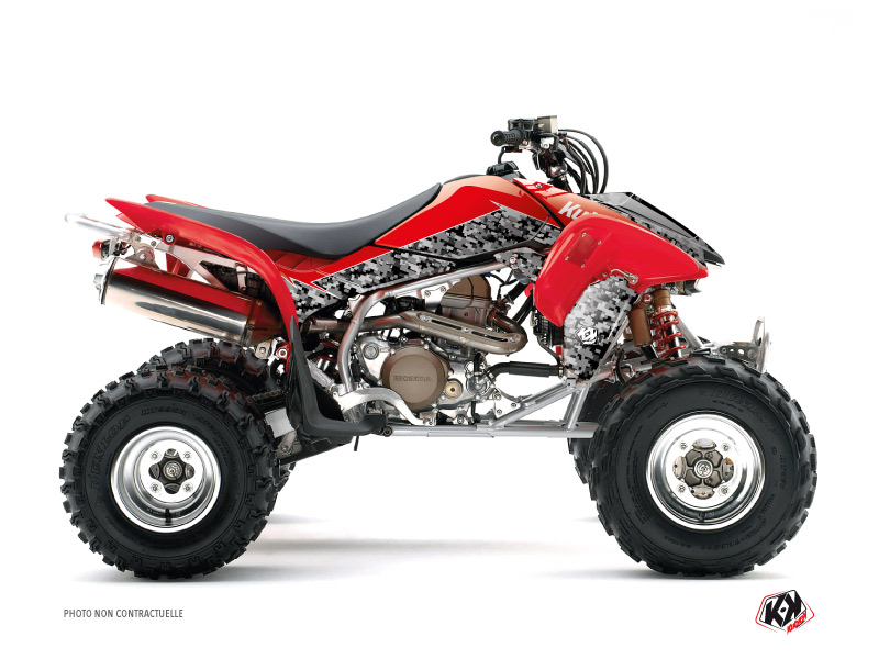 Honda 400 TRX ATV Predator Graphic Kit Black Red