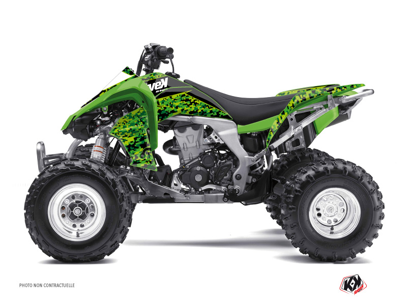 Kawasaki 450 KFX ATV Predator Graphic Kit Black Green