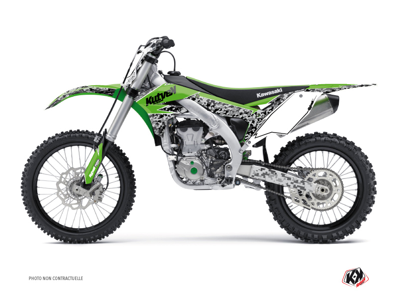 Kawasaki 450 KXF Dirt Bike Predator Graphic Kit Green