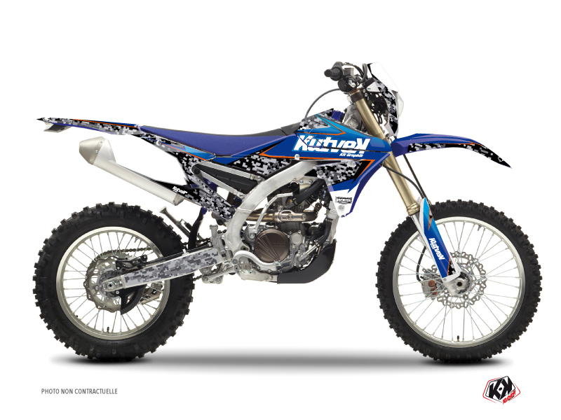 Yamaha 450 WRF Dirt Bike Predator Graphic Kit Black Blue