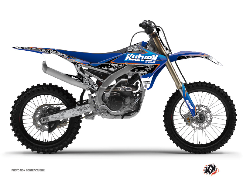 Yamaha 450 YZF Dirt Bike Predator Graphic Kit Black Blue