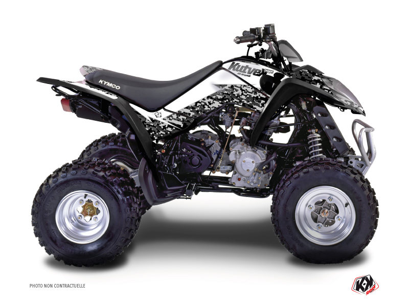 Kymco 50 MAXXER ATV Predator Graphic Kit White