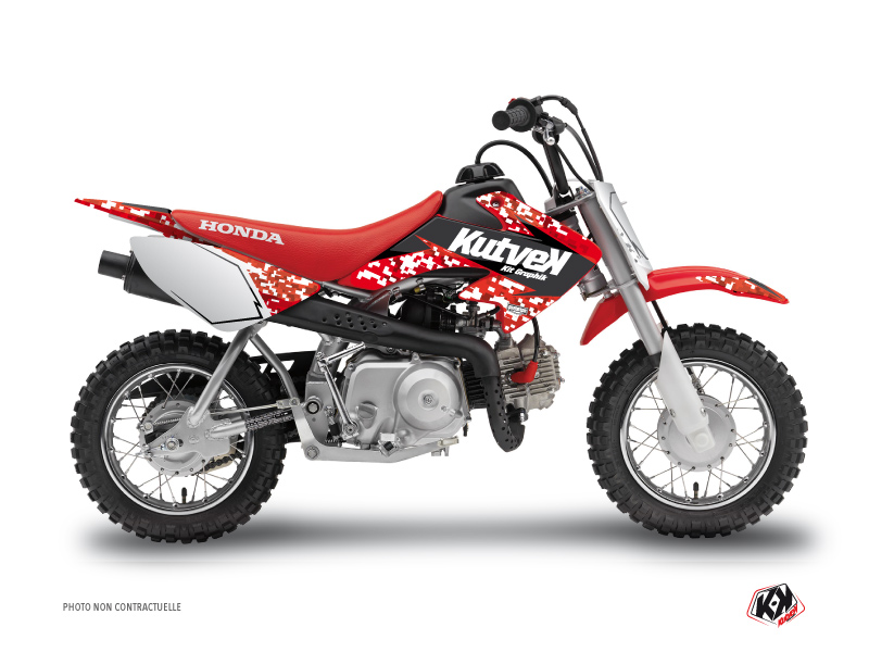 Honda 50 CRF Dirt Bike Predator Graphic Kit Red