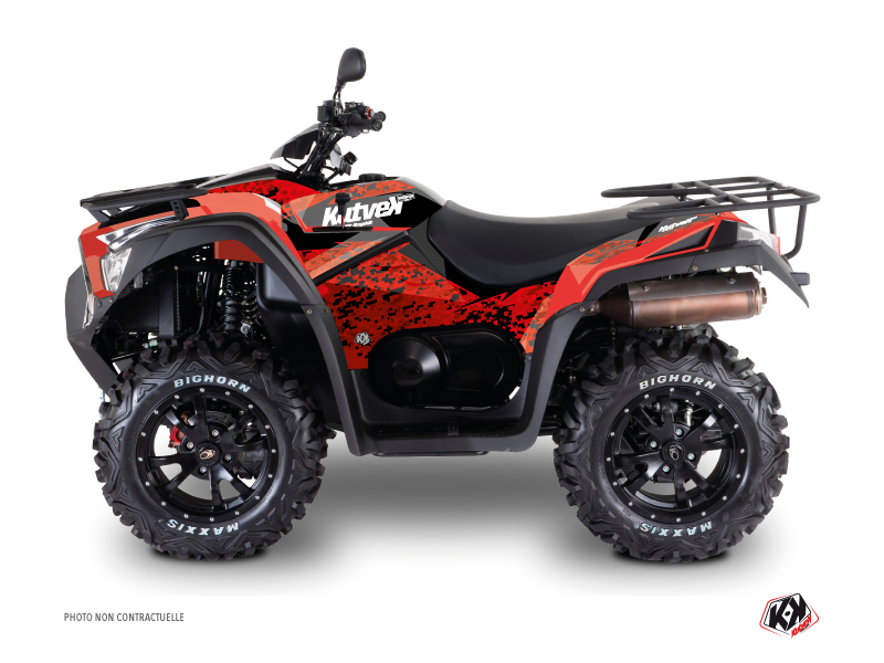 Kymco 550 MXU ATV Predator Graphic Kit Red Black
