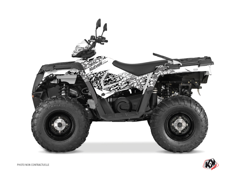 Polaris 570 Sportsman Forest ATV Predator Graphic Kit White