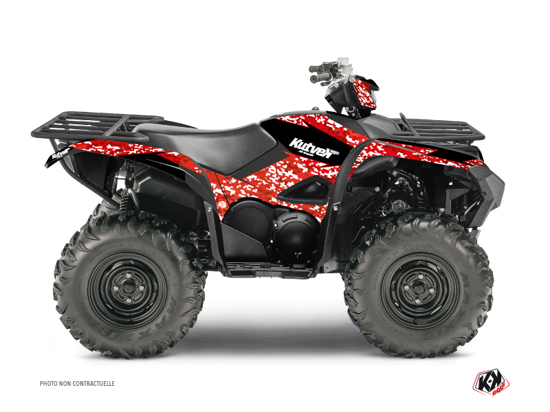 Yamaha 700-708 Grizzly ATV Predator Graphic Kit Red