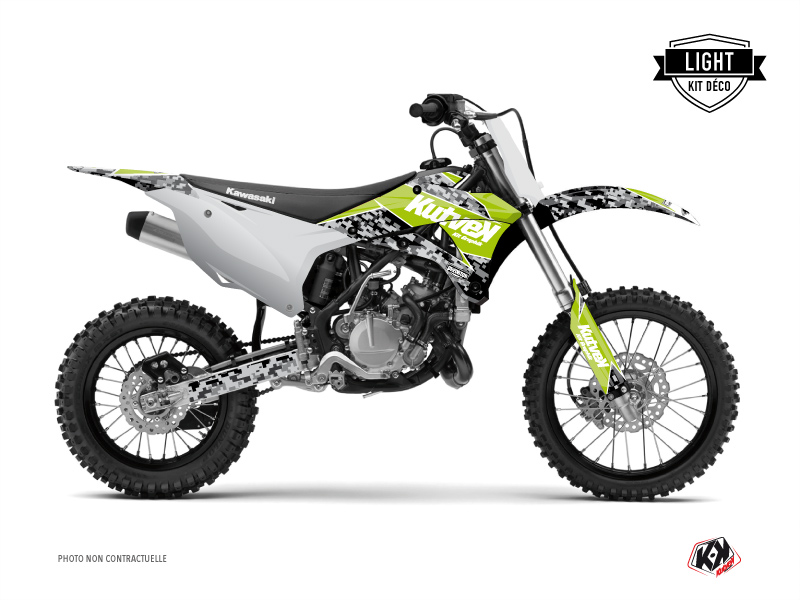 Kawasaki 85 KX Dirt Bike Predator Graphic Kit Green LIGHT