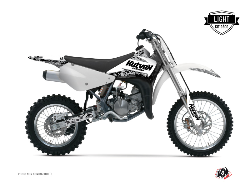 Kit Déco Moto Cross Predator Suzuki 85 RM Blanc LIGHT