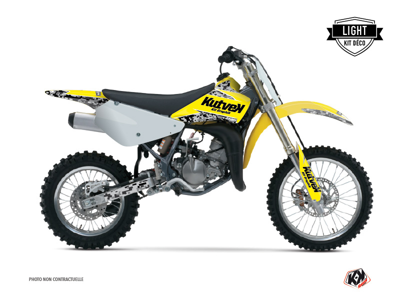 Suzuki 85 RM Dirt Bike Predator Graphic Kit Yellow LIGHT