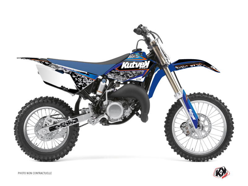 Yamaha 85 YZ Dirt Bike Predator Graphic Kit Black Blue