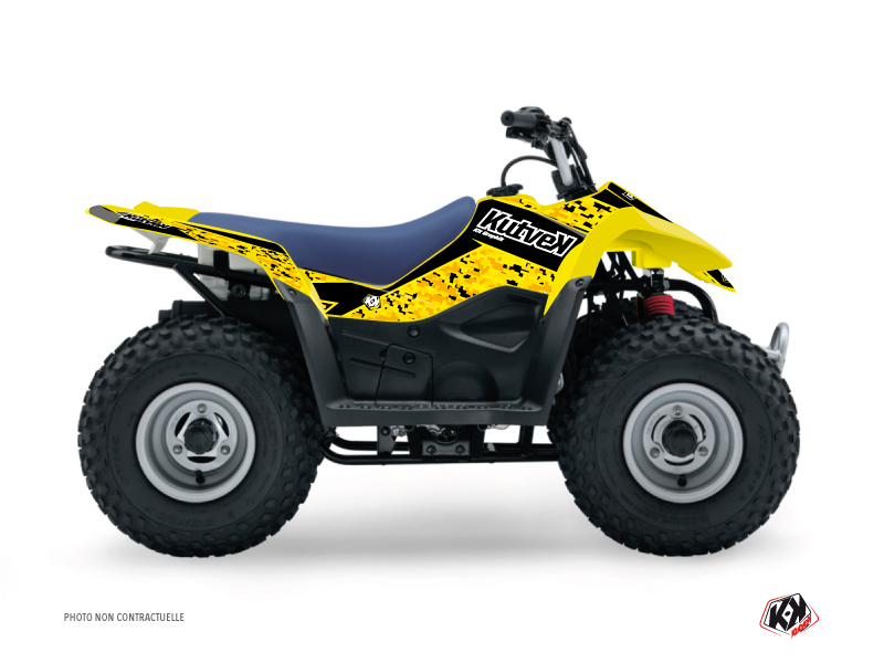 Suzuki 90 LTZ ATV Predator Graphic Kit Black Yellow