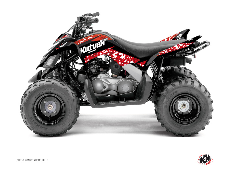 Yamaha 90 Raptor ATV Predator Graphic Kit Red