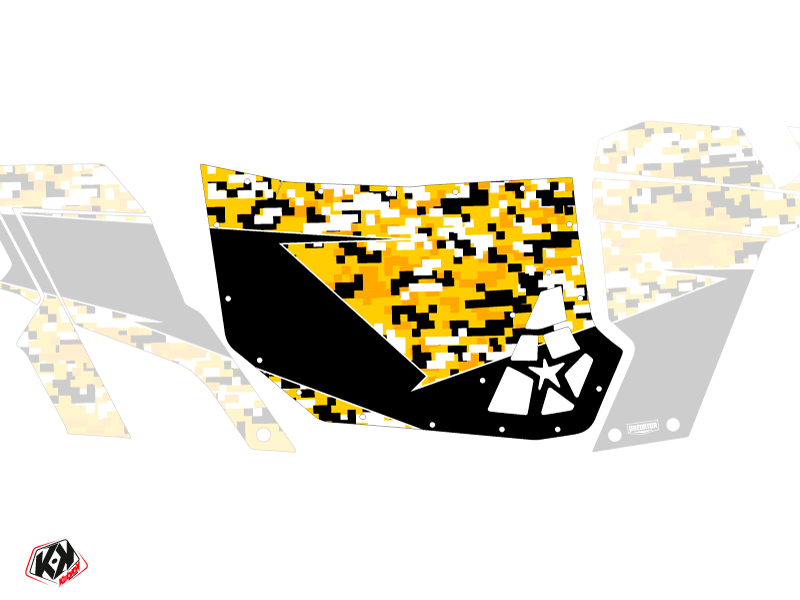 Graphic Kit Doors Suicide Blingstar Predator Can Am Commander 2011-2017 Black Yellow