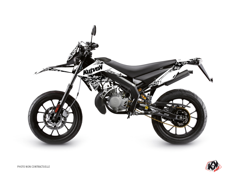 Derbi Xtreme 50cc Predator Graphic Kit White