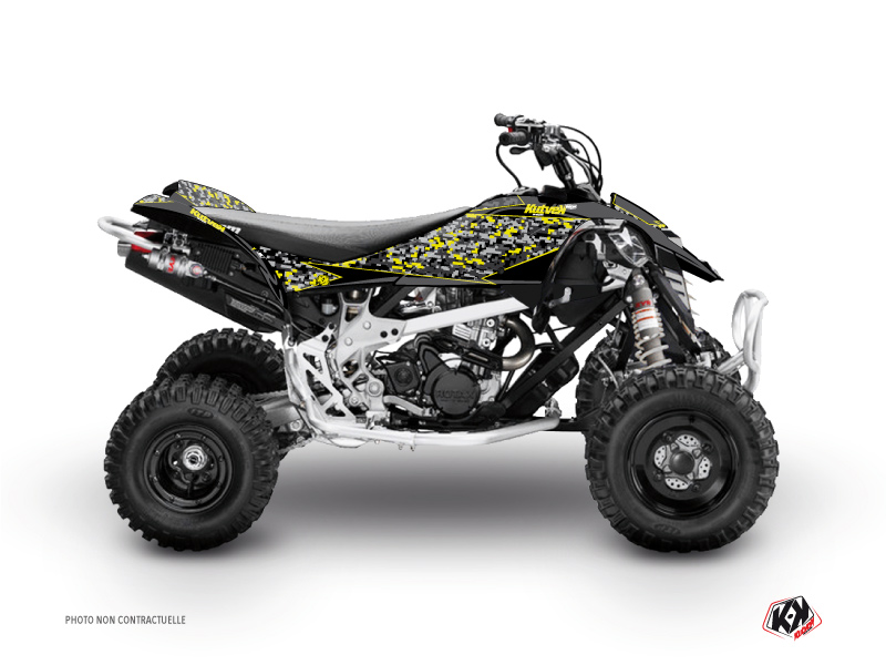 Kit Déco Quad Predator Can Am DS 450 Noir Gris Jaune