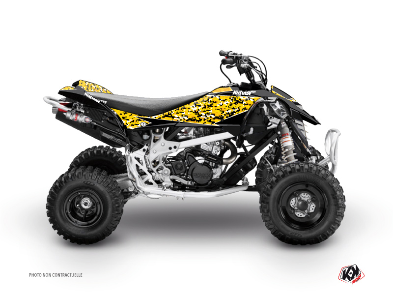 Can Am DS 650 ATV Predator Graphic Kit Black Yellow