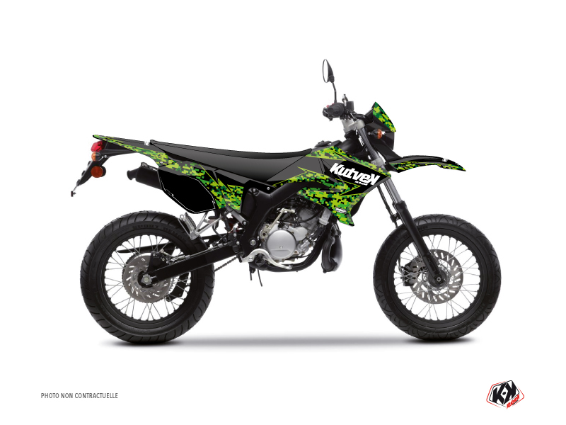 Yamaha DT 50 50cc Predator Graphic Kit Black Green