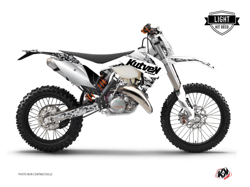 KTM EXC-EXCF Dirt Bike Predator Graphic Kit White LIGHT