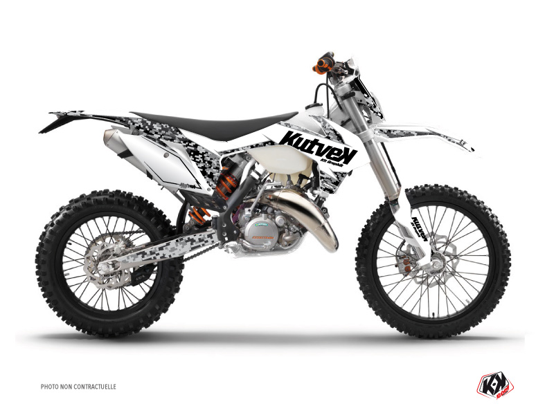 Kit Déco Moto Cross Predator KTM EXC-EXCF Blanc