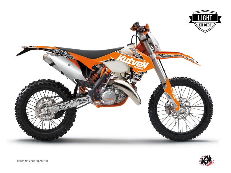 Kit Déco Moto Cross Predator KTM EXC-EXCF Orange LIGHT