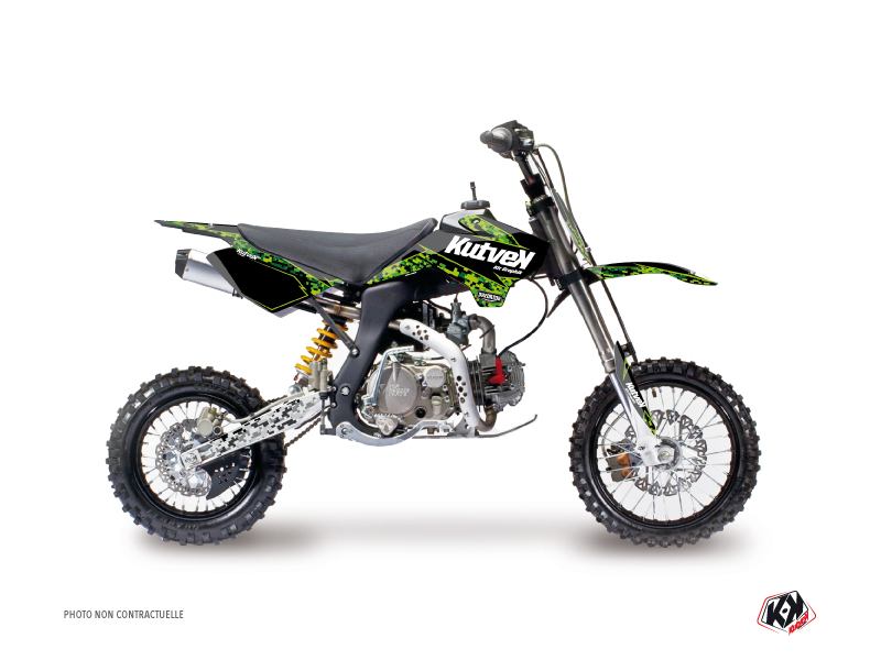 YCF F125 Dirt Bike Predator Graphic Kit Black Green