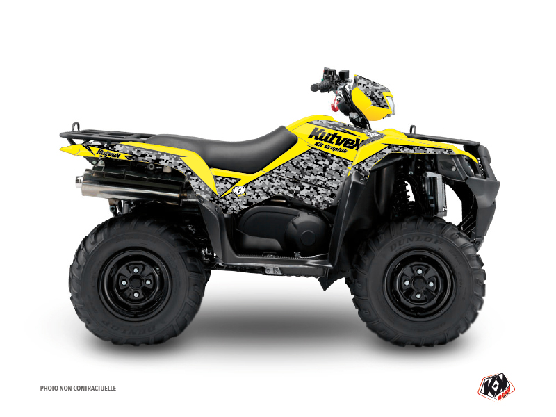 Suzuki King Quad 500 ATV Predator Graphic Kit Yellow