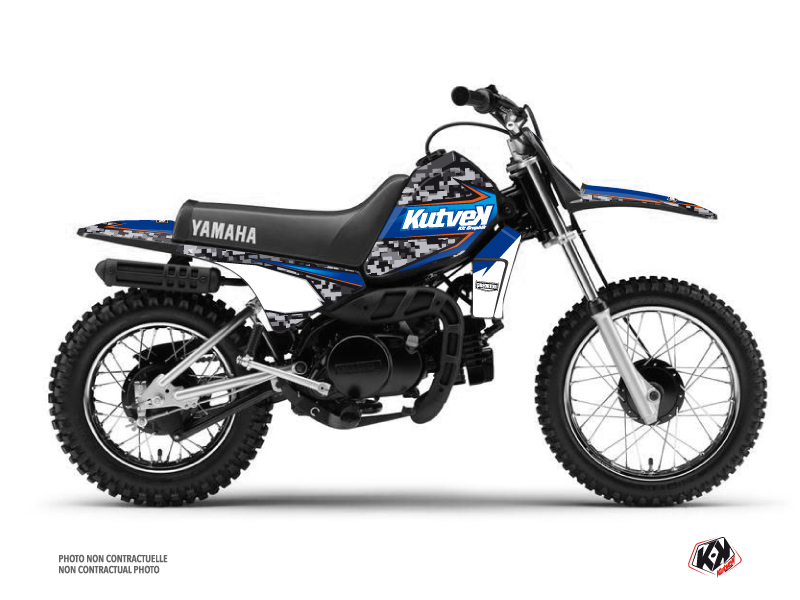 Yamaha PW 80 Dirt Bike Predator Graphic Kit Black Blue