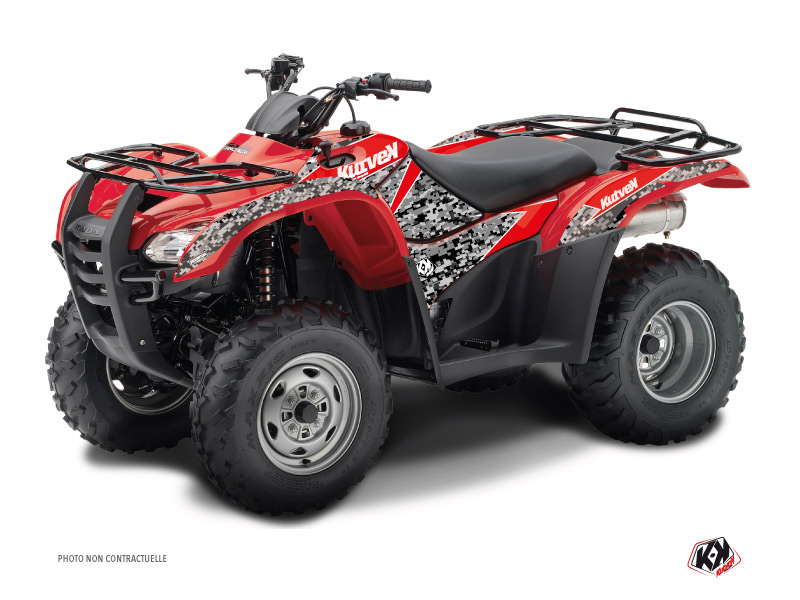 Honda Rancher 420 ATV Predator Graphic Kit Black Red