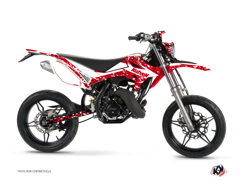 Kit Déco 50cc Predator Beta RR 50 Motard Blanc Rouge