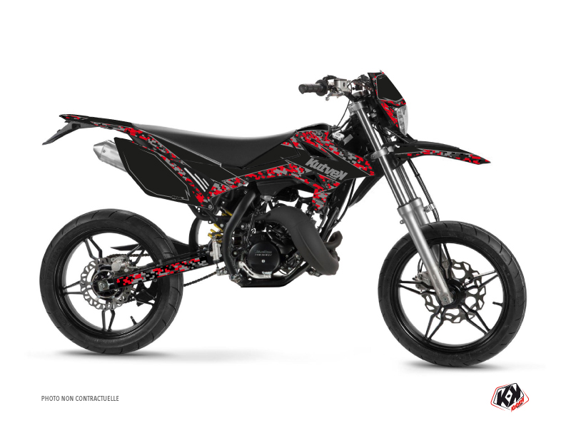 Beta RR 50 Motard 50cc Predator Graphic Kit Black Red