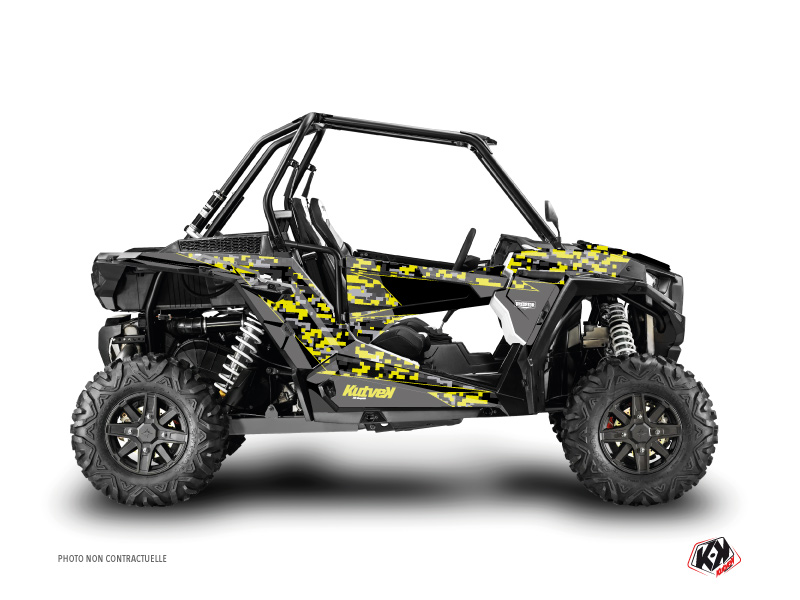 Kit Déco SSV Predator Polaris RZR 1000 Noir Gris Jaune