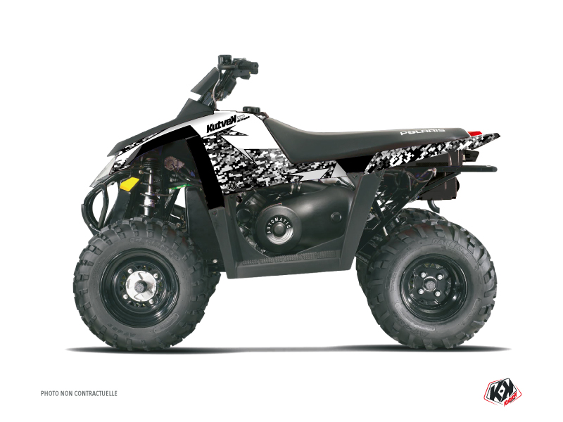 Polaris Scrambler 500 ATV Predator Graphic Kit White
