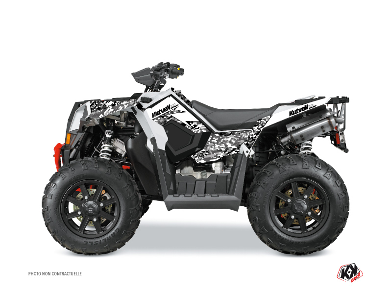 Polaris Scrambler 850-1000 XP ATV Predator Graphic Kit White