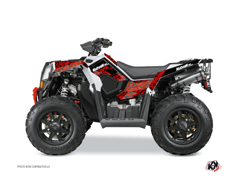 Kit Déco Quad Predator Polaris Scrambler 850-1000 XP Rouge Noir