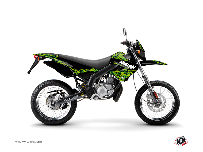 Kit Déco 50cc Predator Derbi Xrace Noir Vert