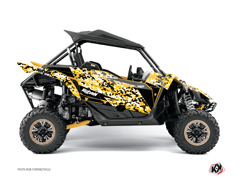 Yamaha YXZ 1000 R UTV Predator Graphic Kit Black Yellow