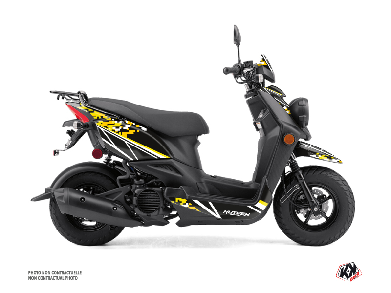 Yamaha BWS 50 - ZUMA 50F Scooter Predator Graphic Kit Black Yellow