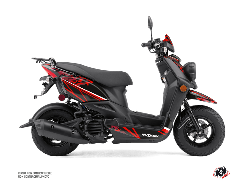 Yamaha BWS 50 - ZUMA 50F Scooter Predator Graphic Kit Black Red