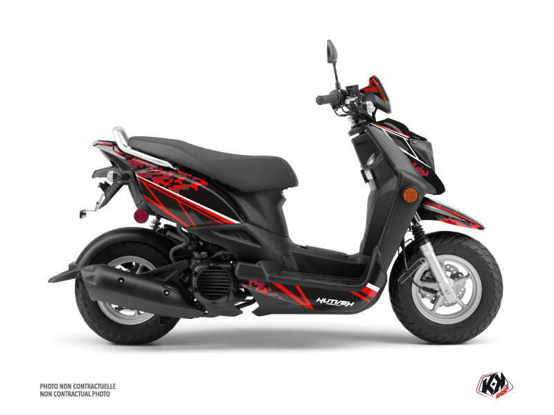 Yamaha ZUMA 50FX Scooter Predator Graphic Kit Black Red