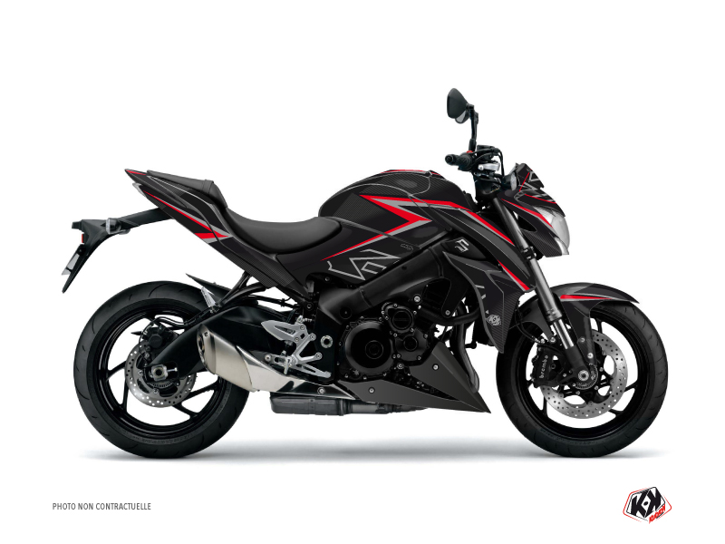 Suzuki GSX-S 1000 Street Bike Profil Graphic Kit Black Red - Kutvek Kit ...