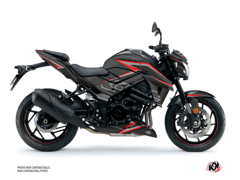 Kit Déco Moto Profil Suzuki GSX-S 750 Noir Rouge